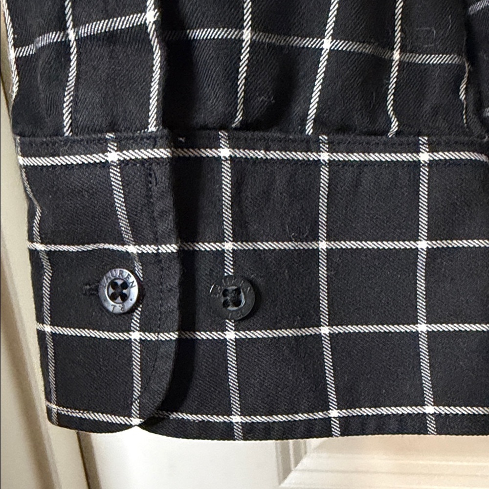 Ralph Lauren Black and White Grid Blouse - Picture 5 of 5